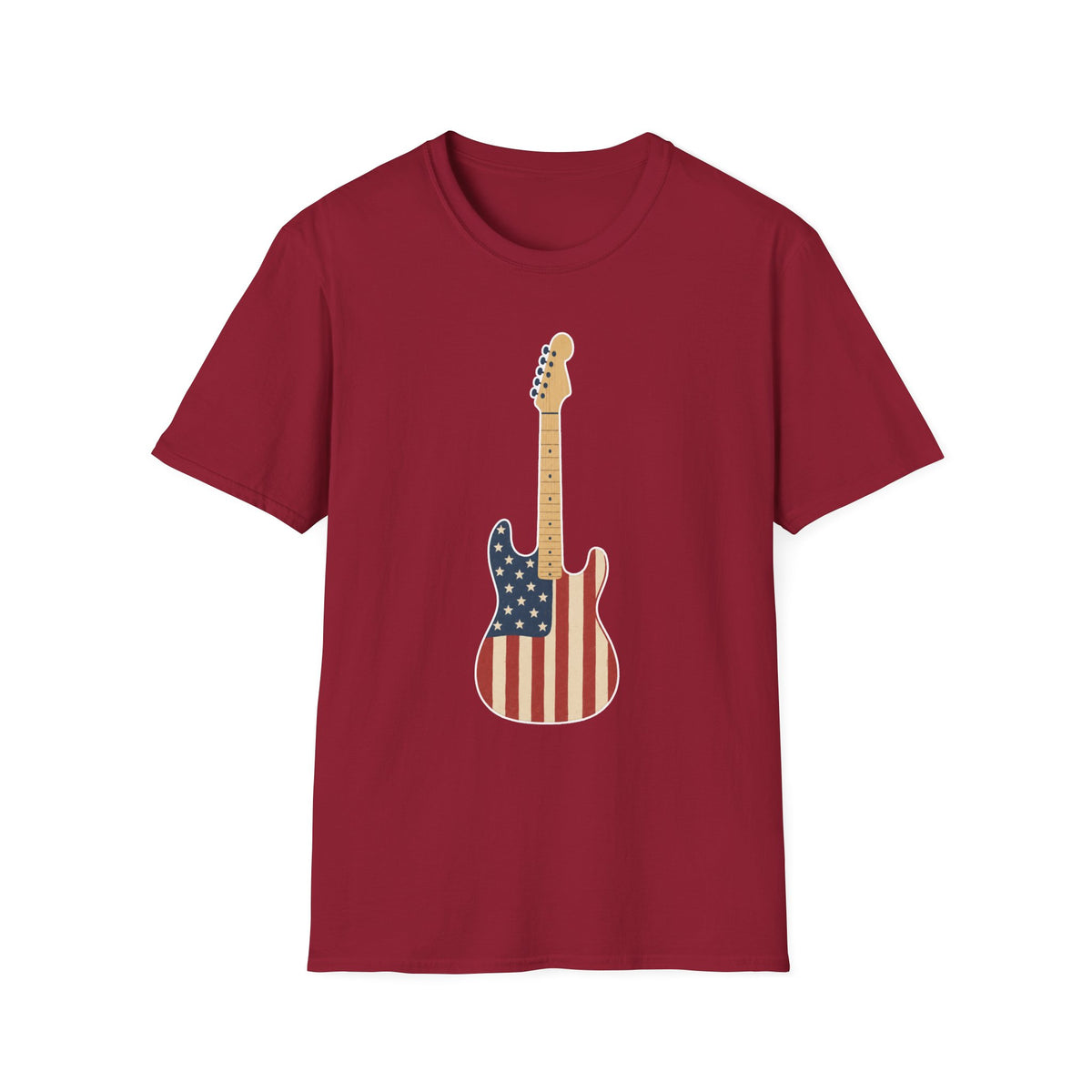 American Flag Electric Guitar T-Shirt