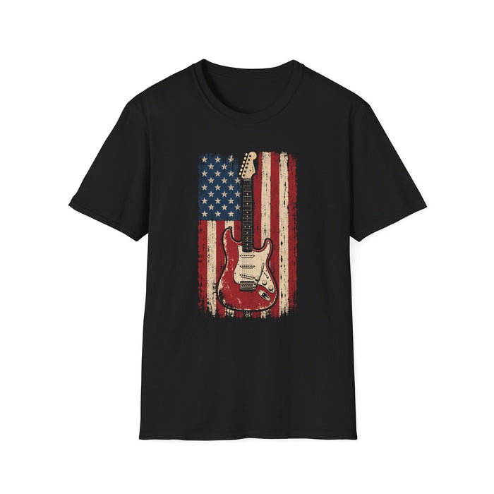 American Flag Guitar T-Shirt