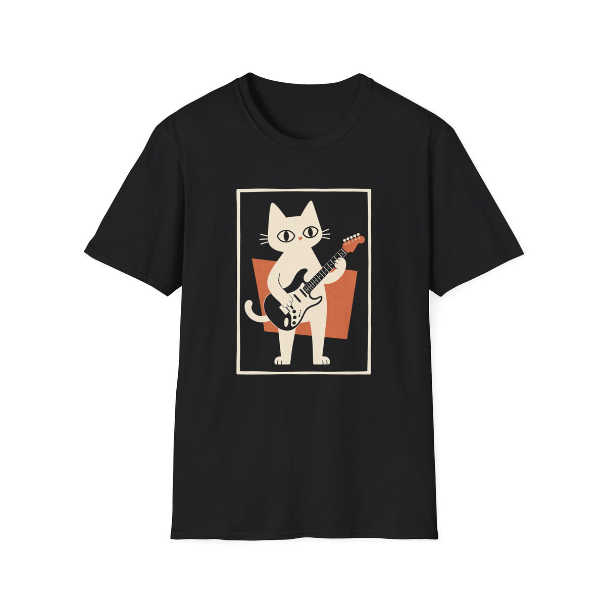 Retro Cat Guitar T-Shirt