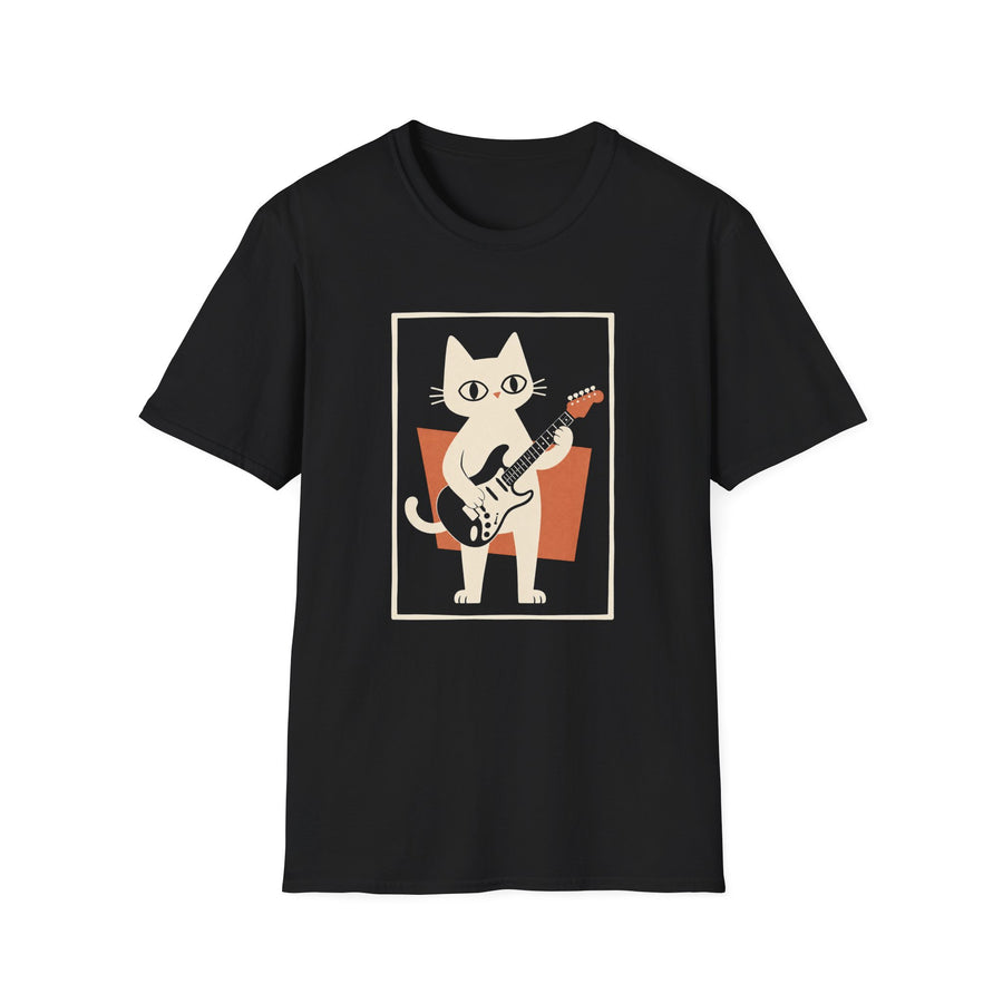 Retro Cat Guitar T-Shirt