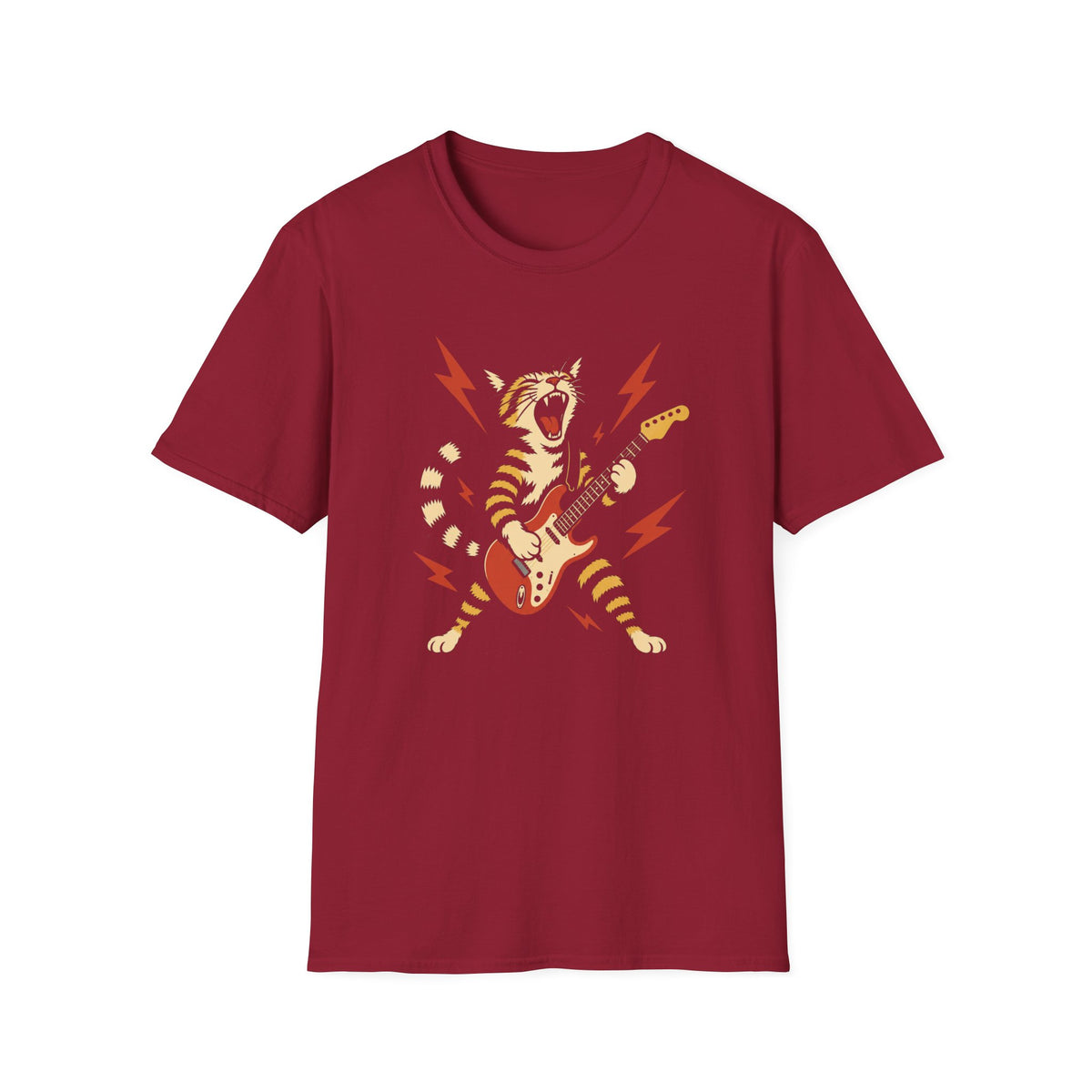 Rockstar Guitar Cat T-Shirt