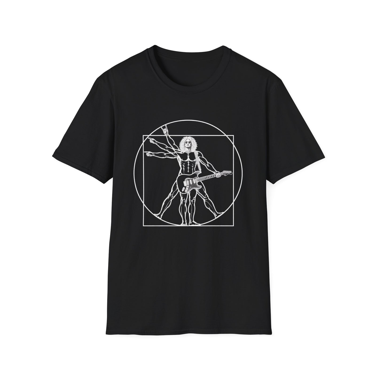 Vitruvian Man Guitarist T-Shirt