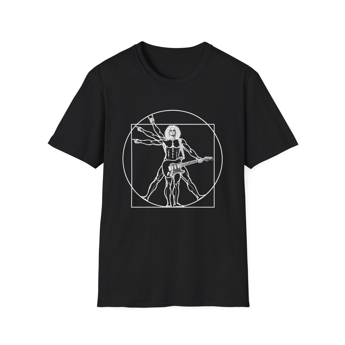 Vitruvian Man Guitarist T-Shirt