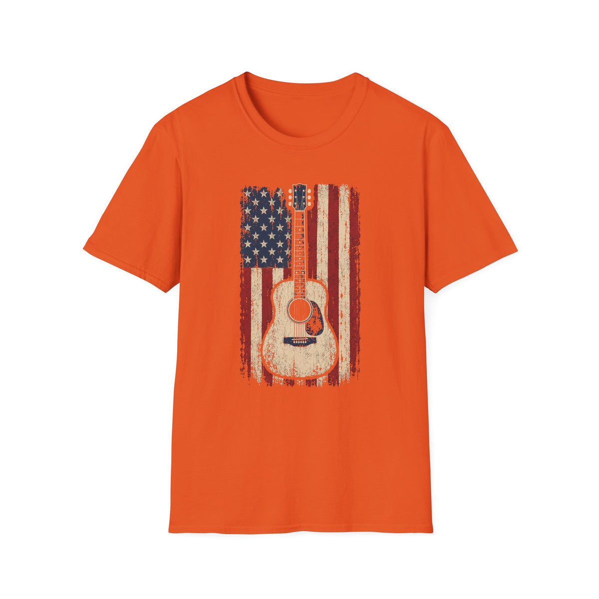 American Flag Guitar T-Shirt