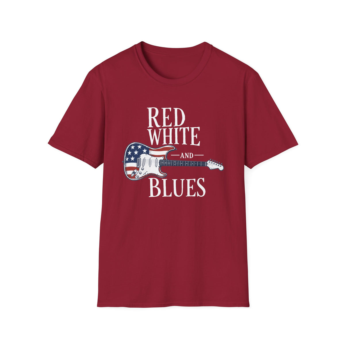 Red White & Blues Guitar T-Shirt