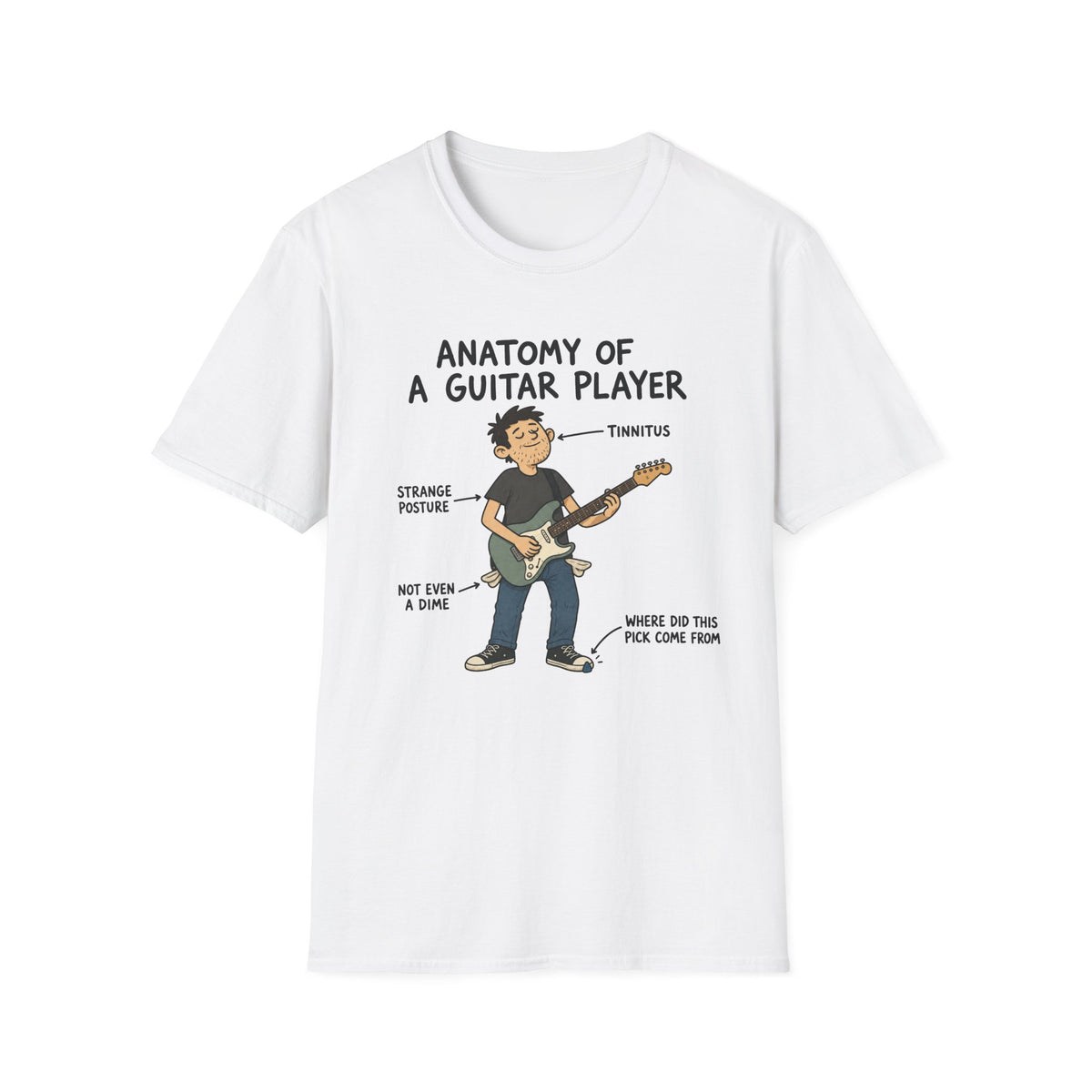 Guitar Player Anatomy T‑Shirt