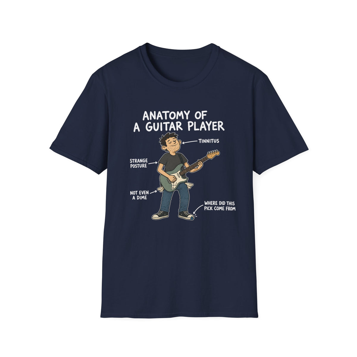 Guitar Player Anatomy T‑Shirt