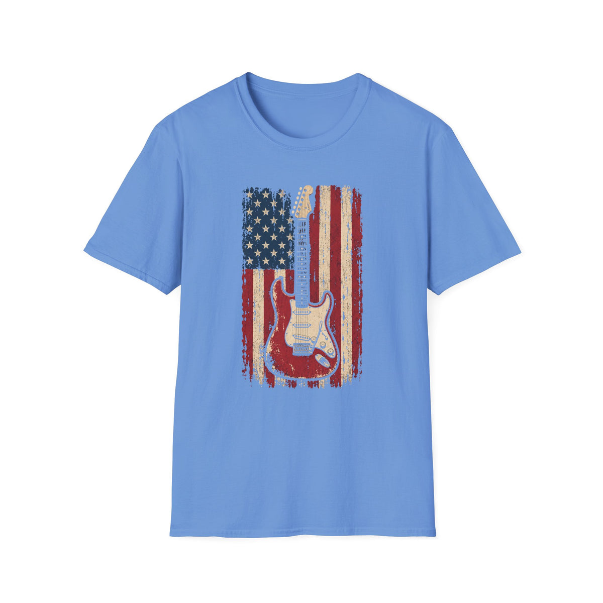American Flag Guitar T-Shirt