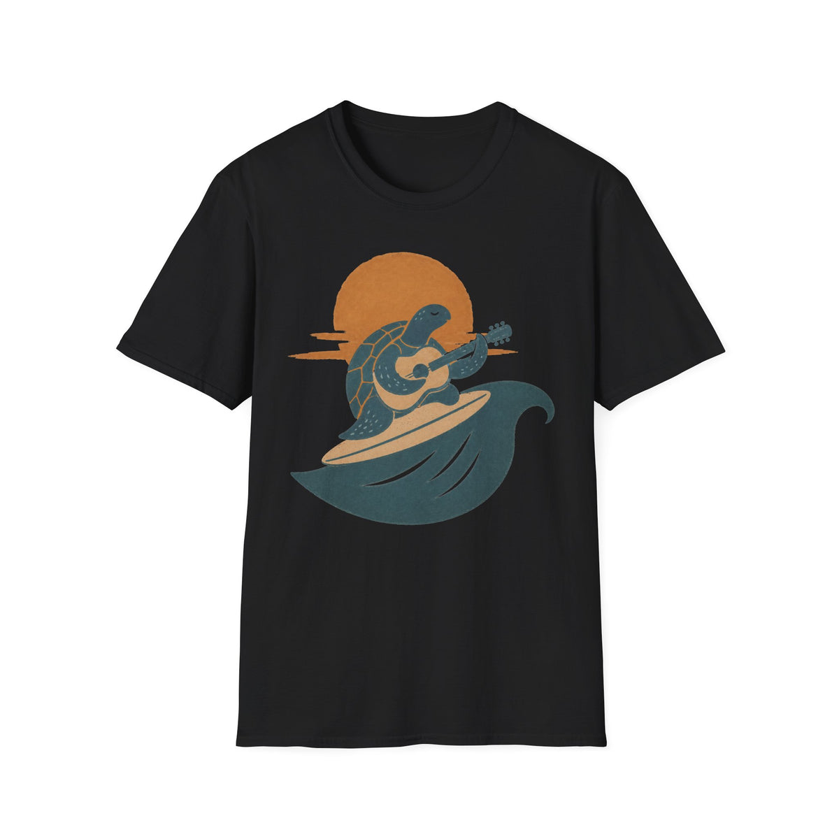 Surfing Turtle Guitar T-Shirt