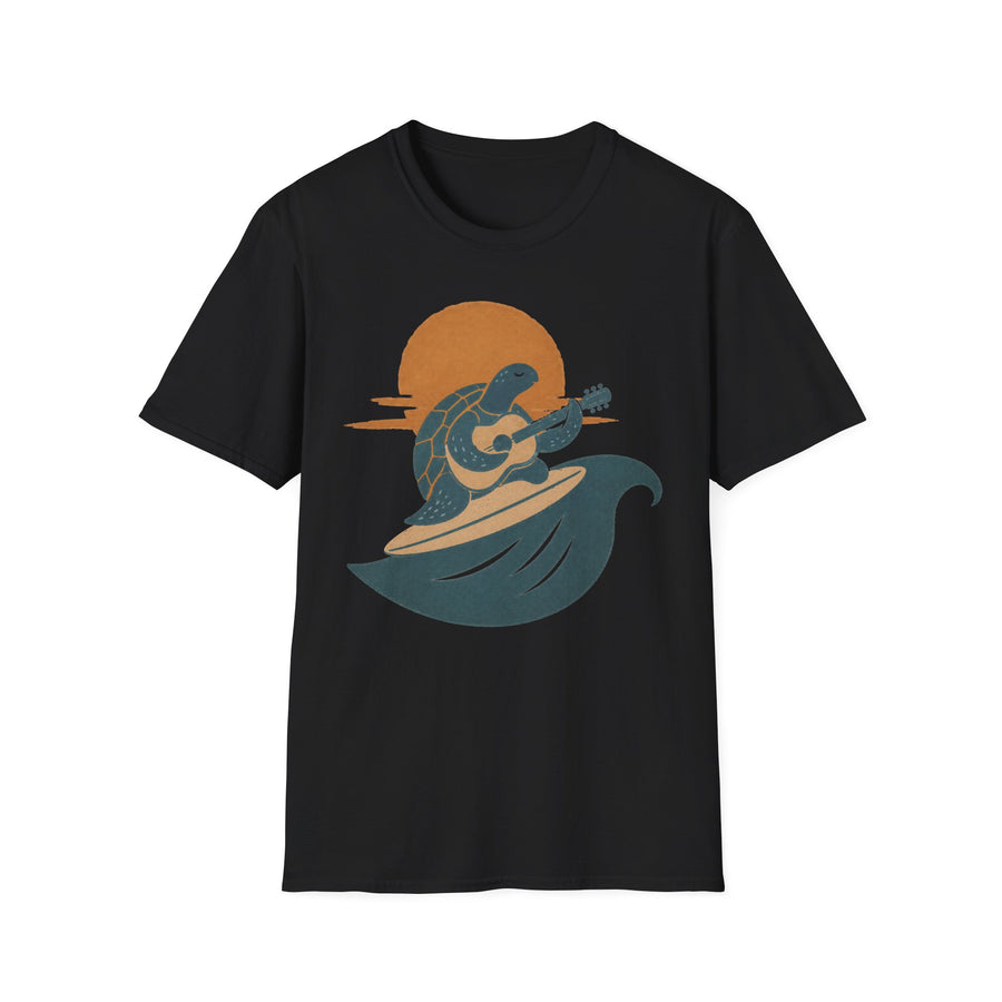 Surfing Turtle Guitar T-Shirt