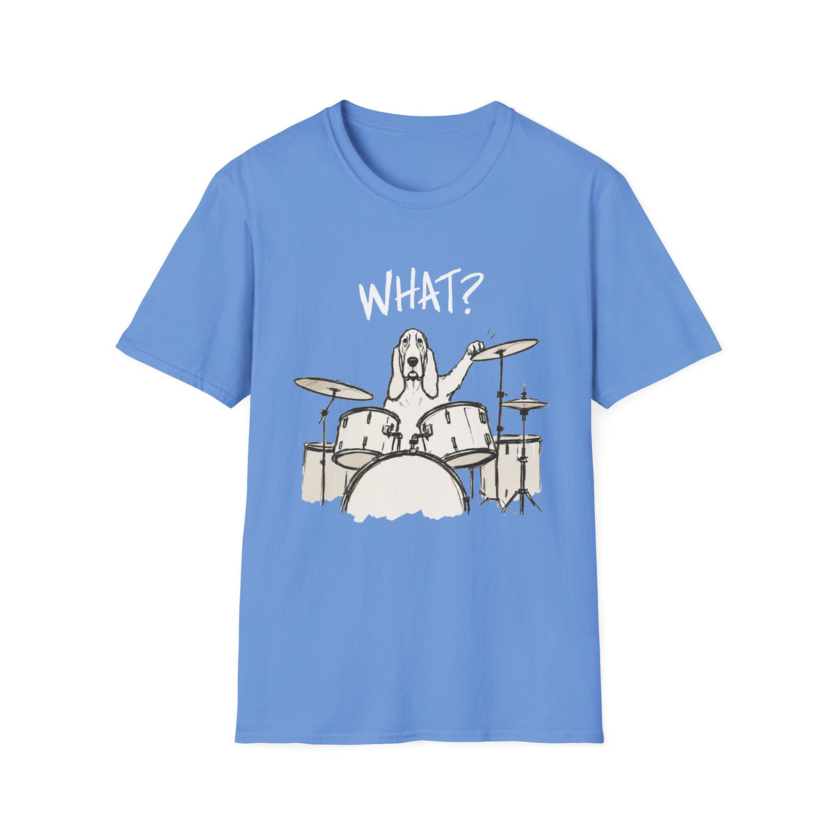 Drummer Dog "What?" T-Shirt