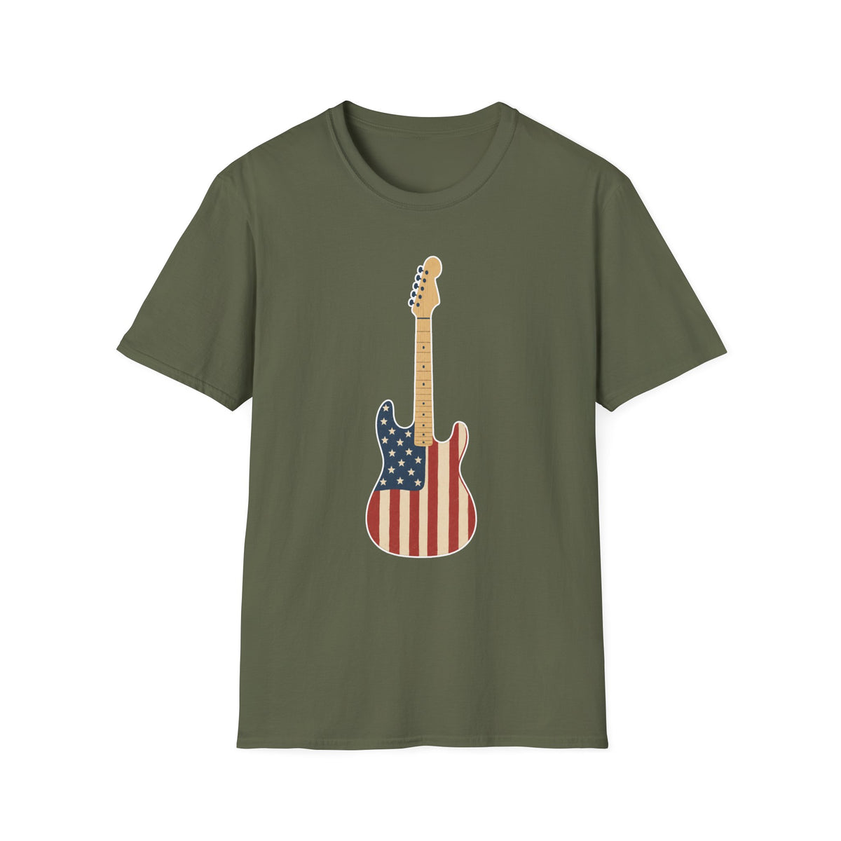 American Flag Electric Guitar T-Shirt
