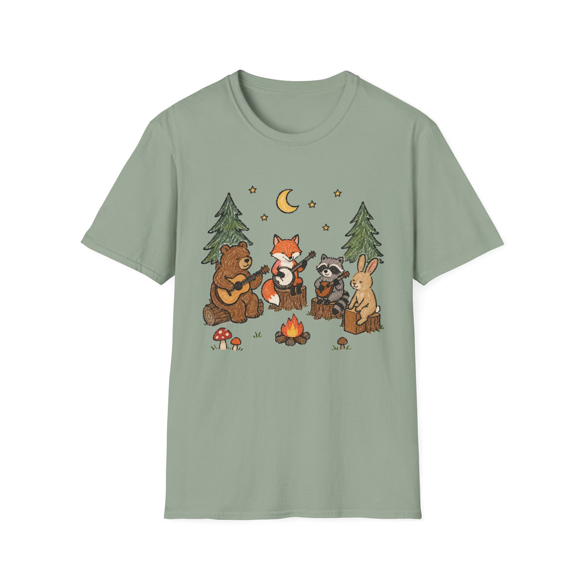 Woodland Campfire Band T-Shirt