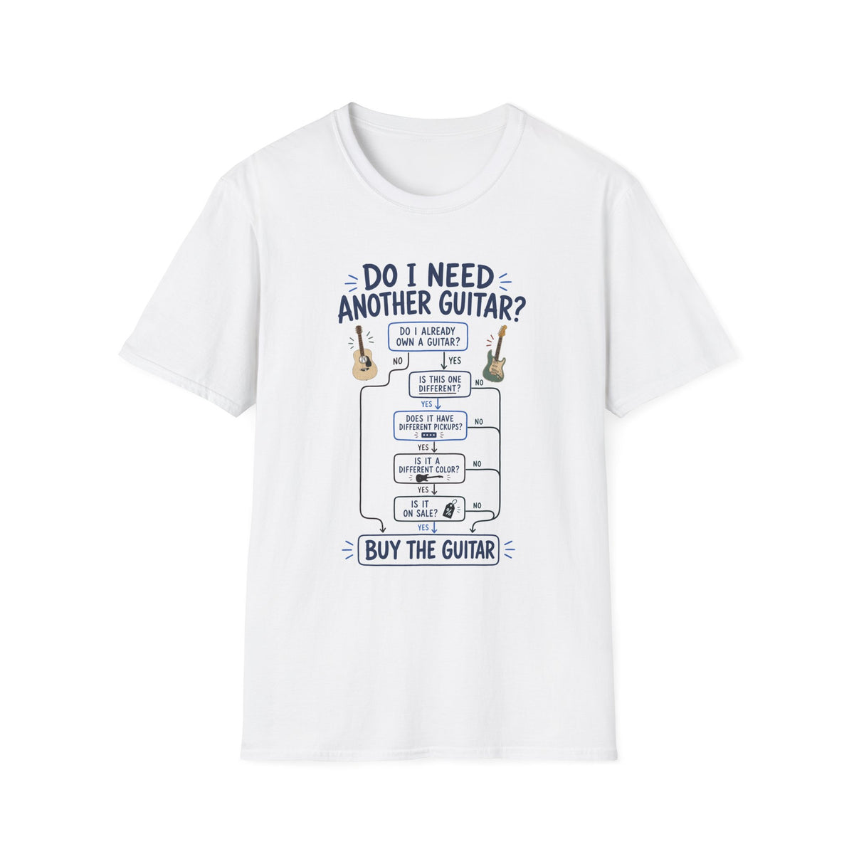 Guitar Decision Flowchart T-Shirt