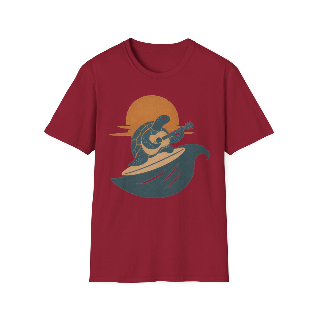 Surfing Turtle Guitar T-Shirt