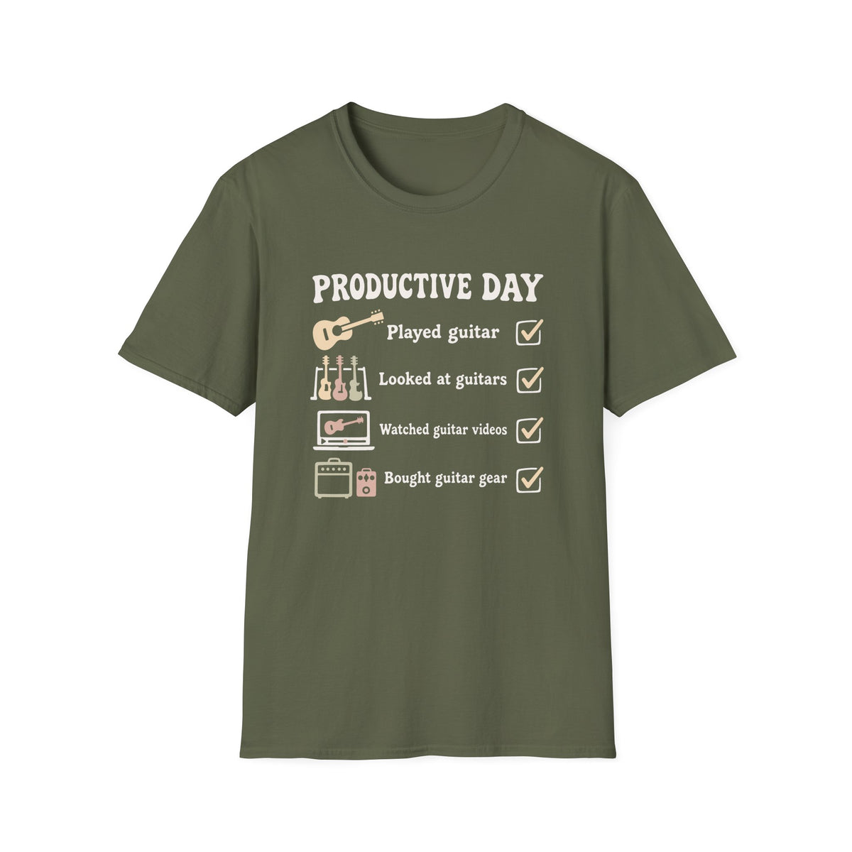 Guitar Productive Day T-Shirt