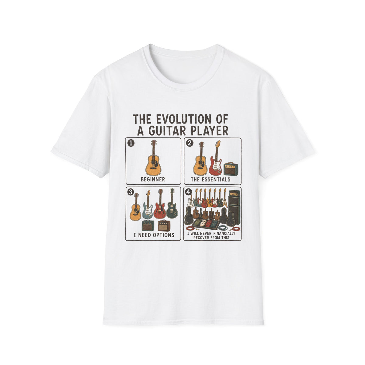 Guitar Player Evolution T‑Shirt