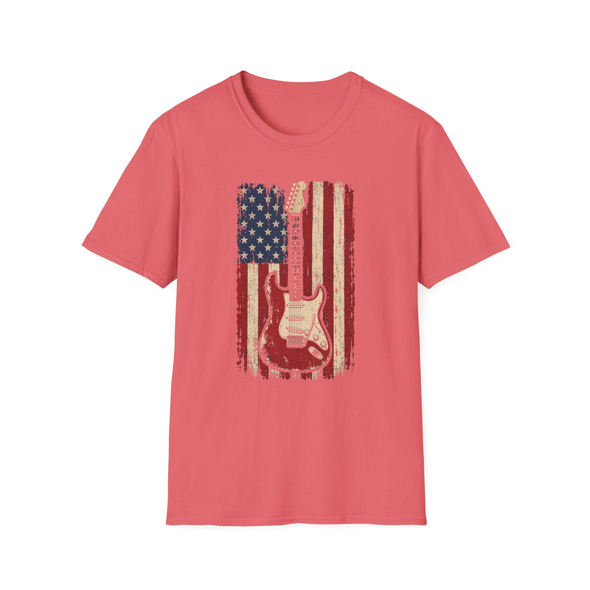 American Flag Guitar T-Shirt