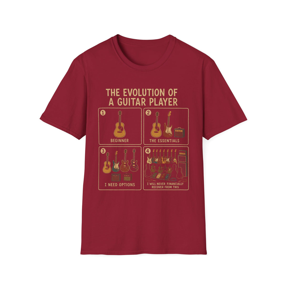 Guitar Player Evolution T‑Shirt