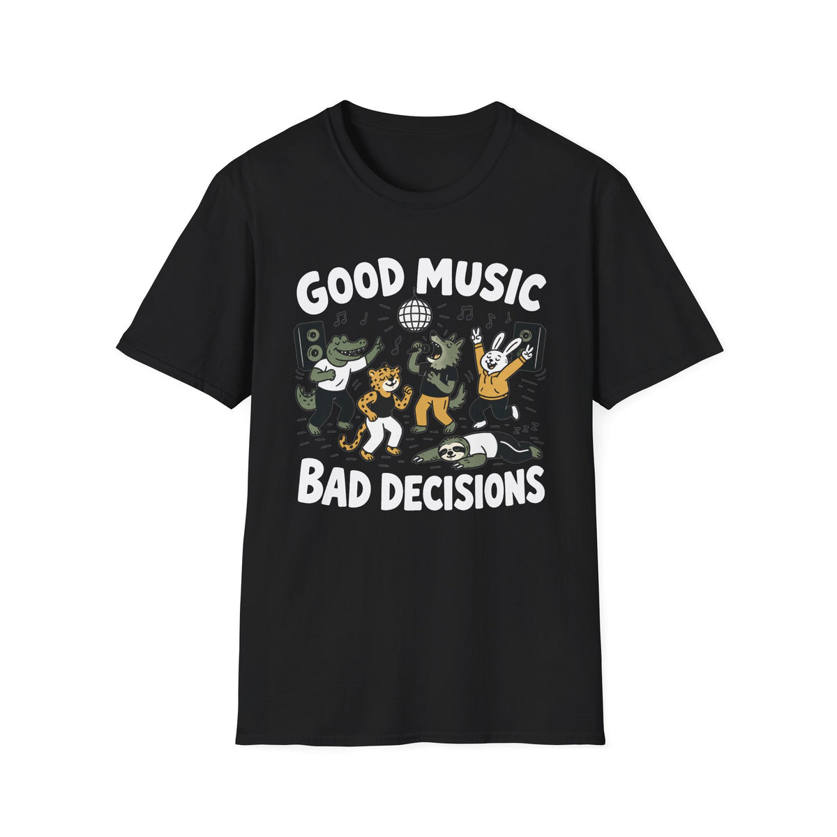 Good Music, Bad Decisions Party Animal T‑Shirt