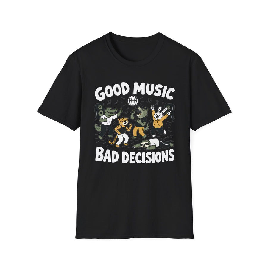 Good Music, Bad Decisions Party Animal T‑Shirt