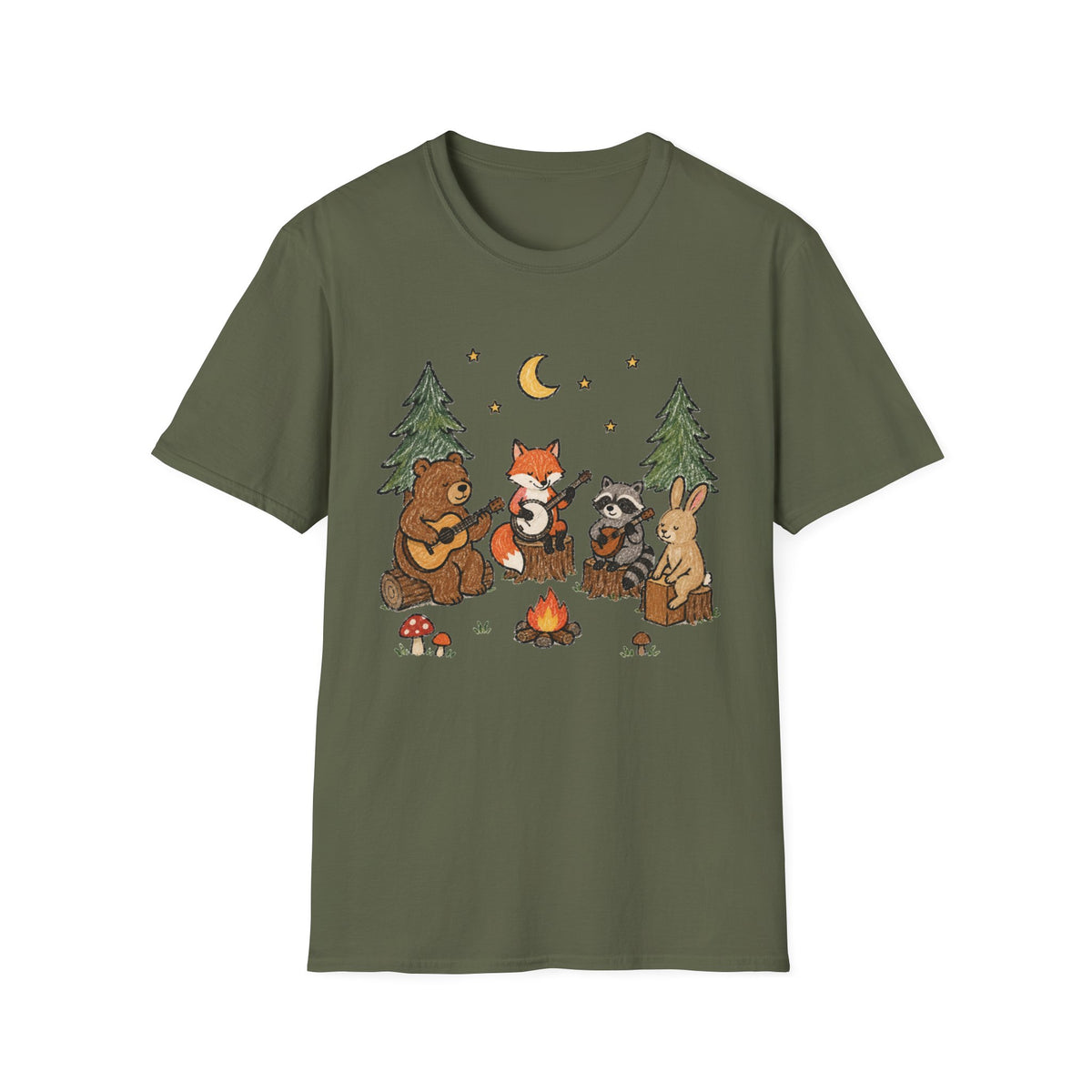 Woodland Campfire Band T-Shirt