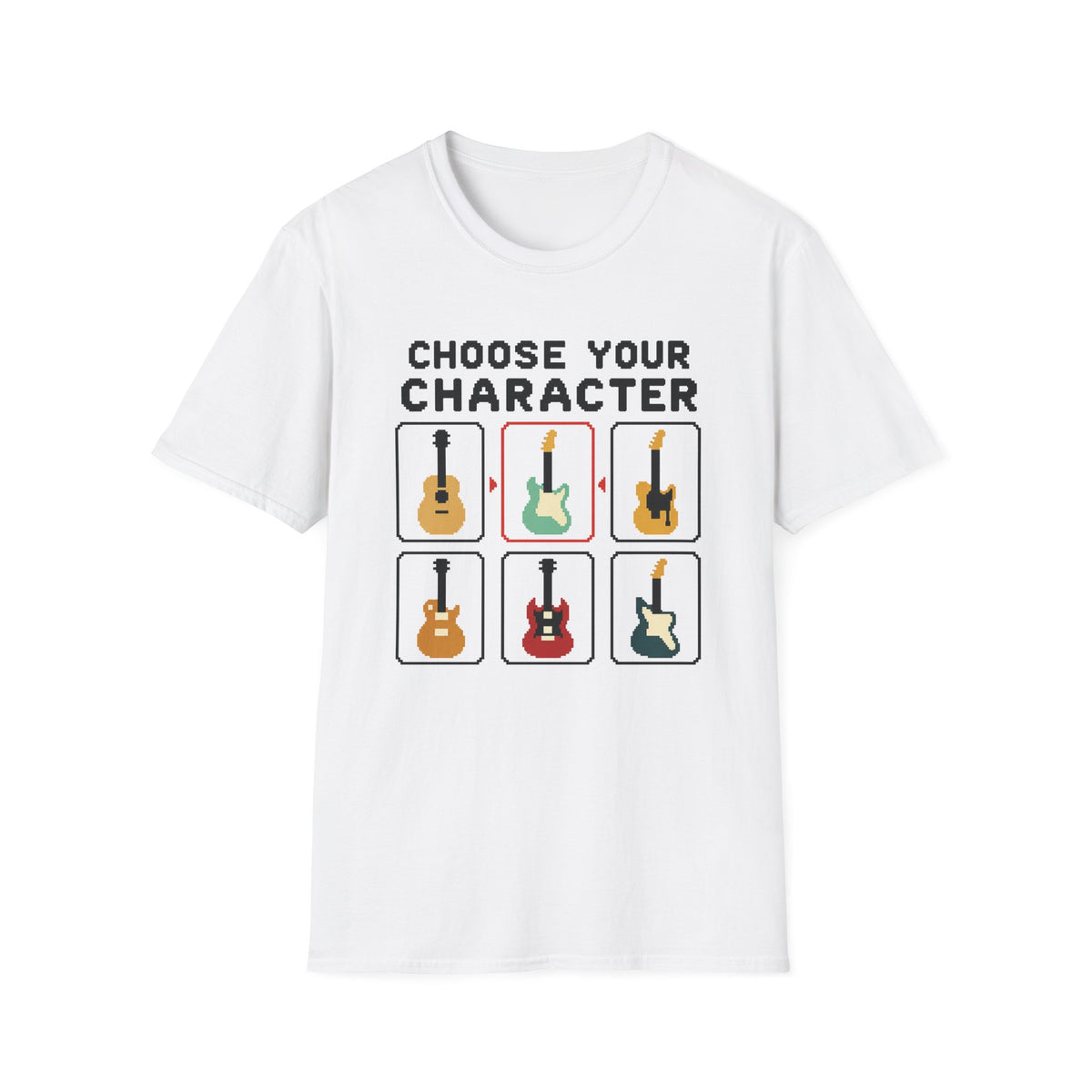 Choose Your Character Guitar T-Shirt