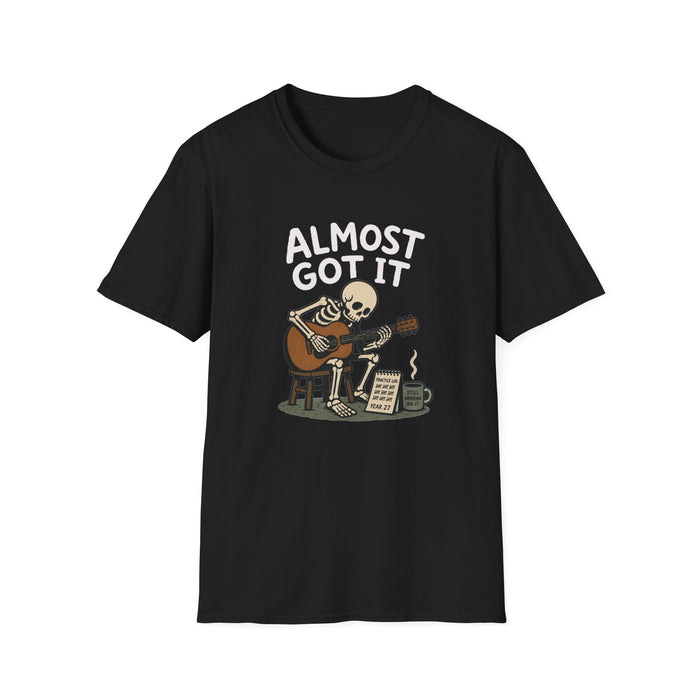 Almost Got It Skeleton Guitar T-Shirt