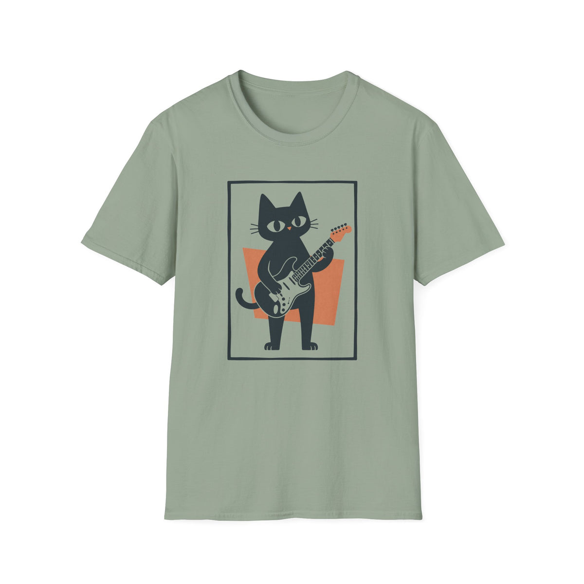 Retro Cat Guitar T-Shirt
