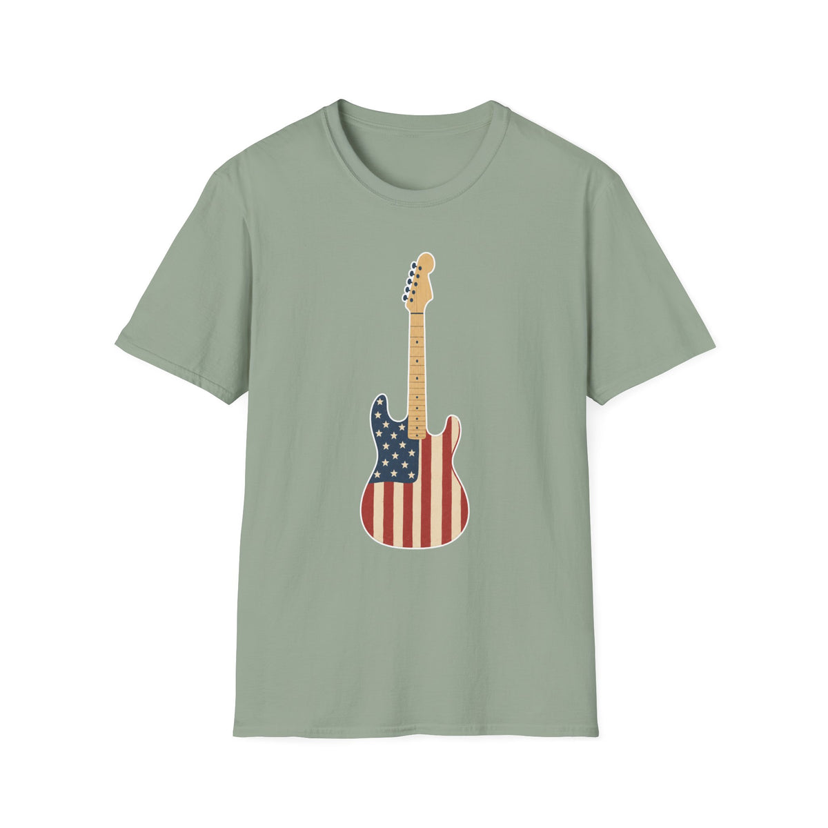 American Flag Electric Guitar T-Shirt