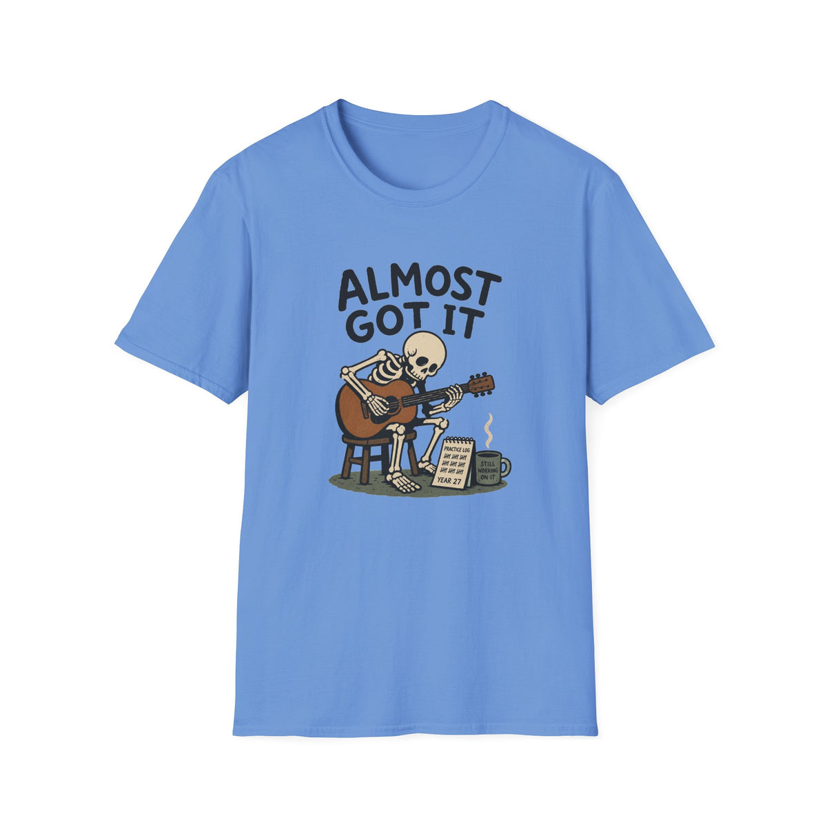 Almost Got It Skeleton Guitar T-Shirt