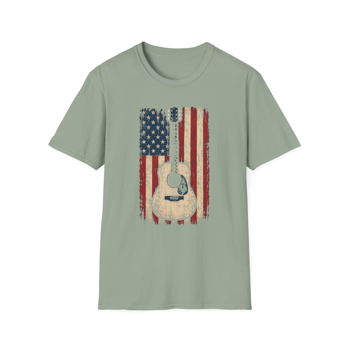 American Flag Guitar T-Shirt