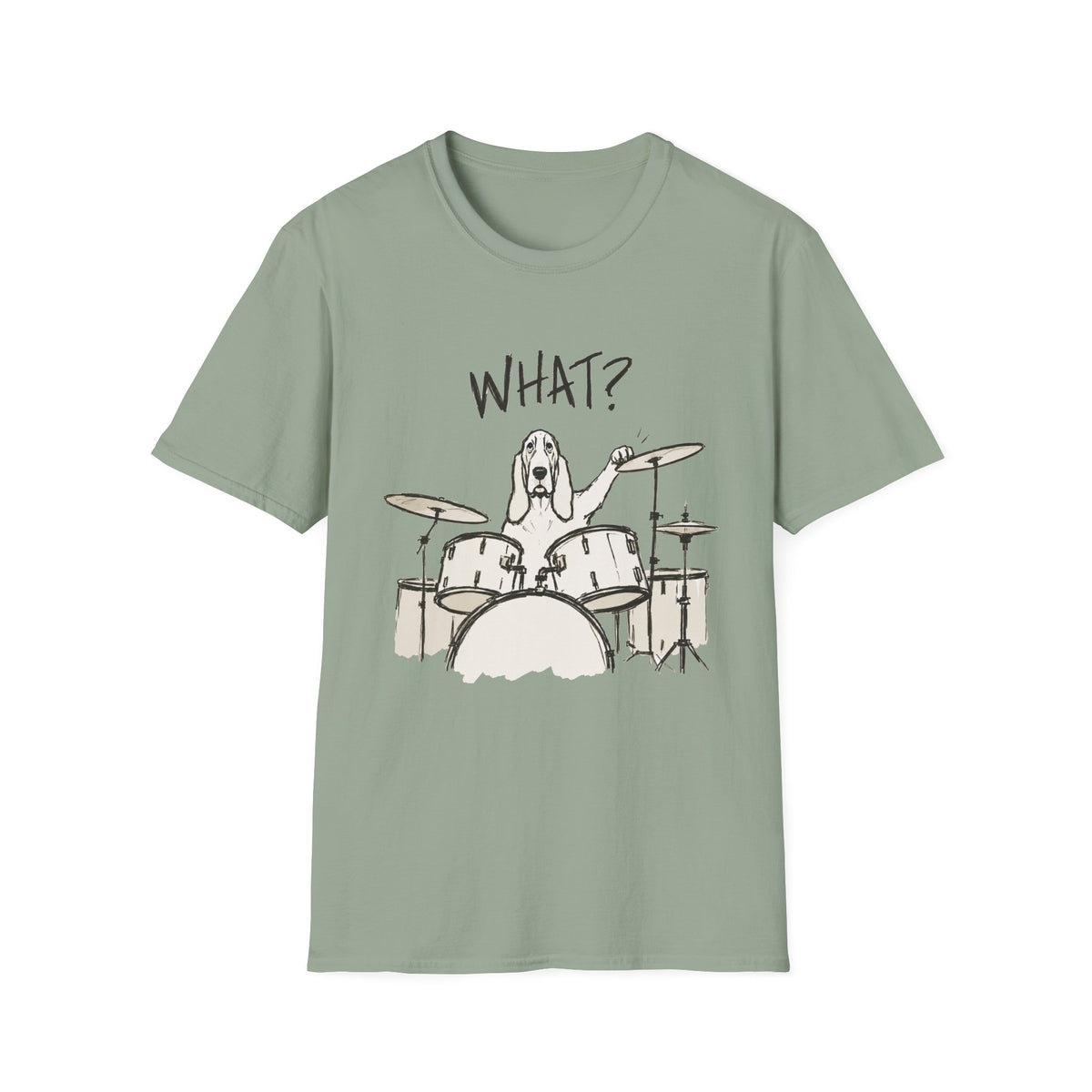 Drummer Dog "What?" T-Shirt