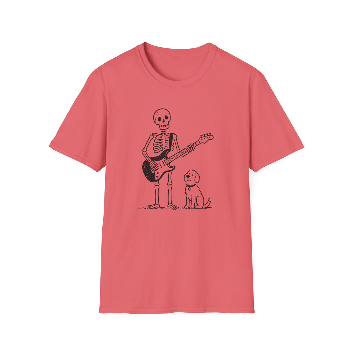 Skeleton Guitarist & Dog T‑Shirt
