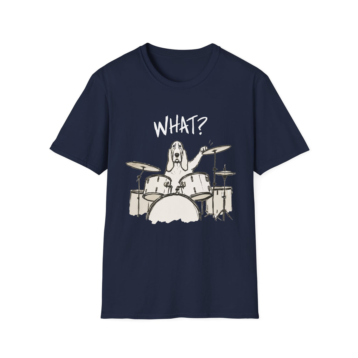 Drummer Dog "What?" T-Shirt