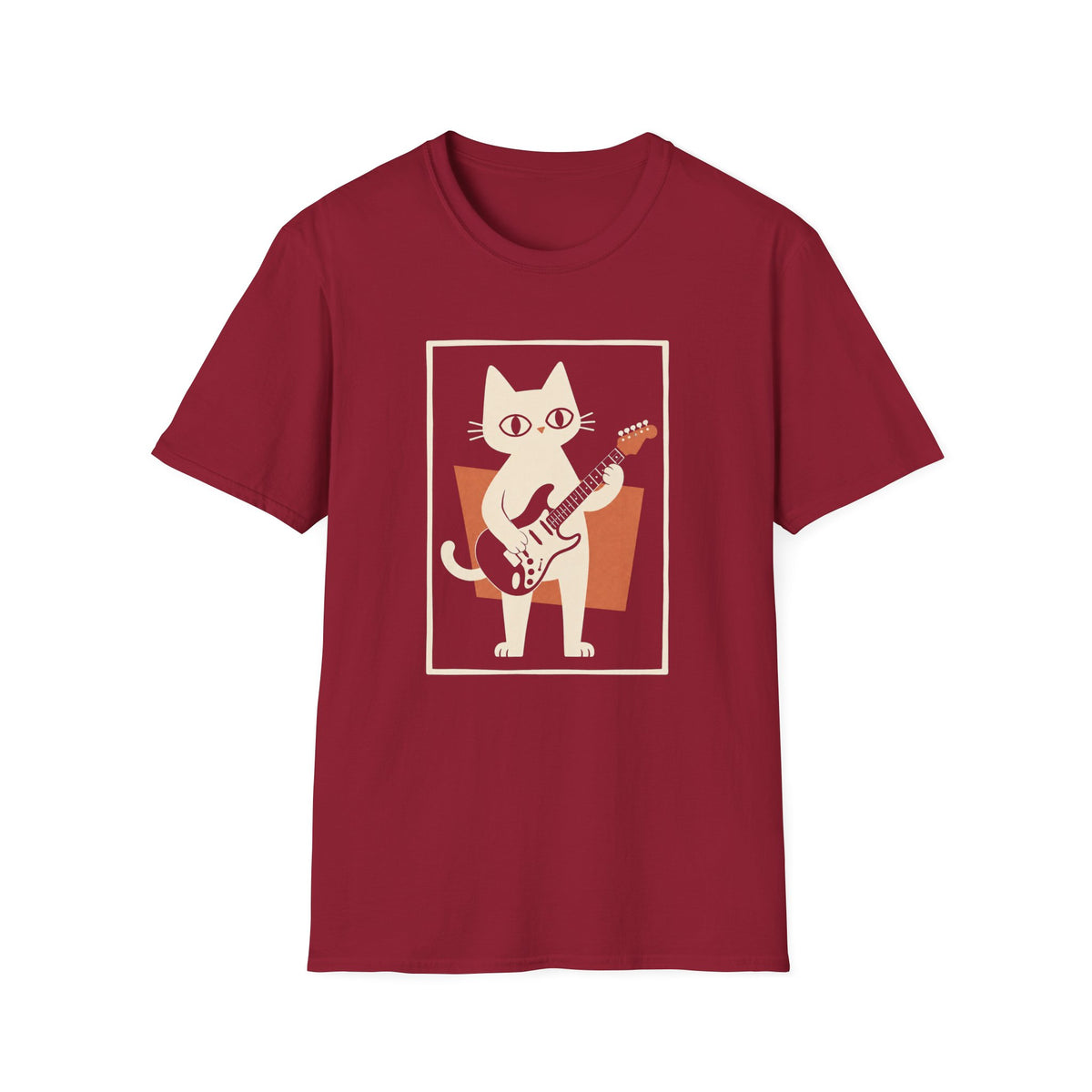 Retro Cat Guitar T-Shirt