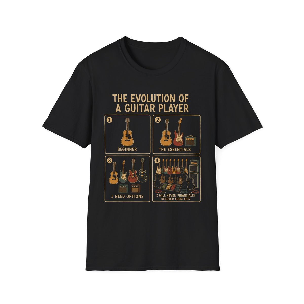Guitar Player Evolution T‑Shirt