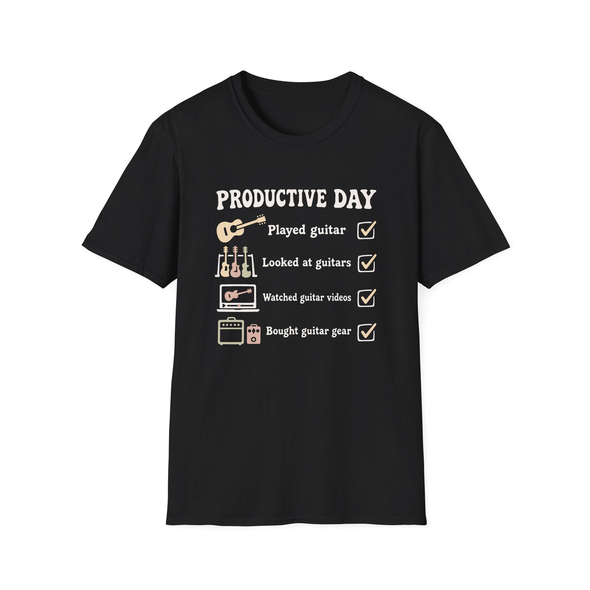 Guitar Productive Day T-Shirt