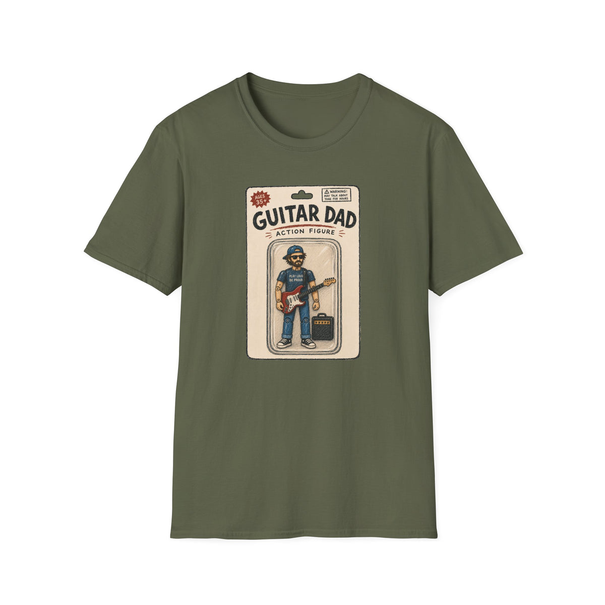 Guitar Dad Action Figure T-Shirt