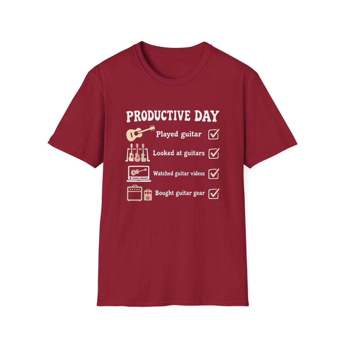 Guitar Productive Day T-Shirt