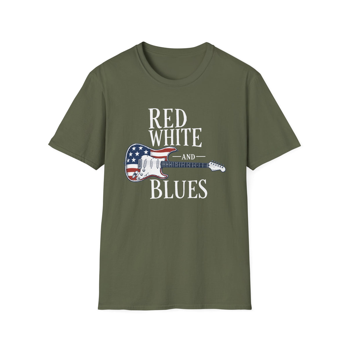 Red White & Blues Guitar T-Shirt