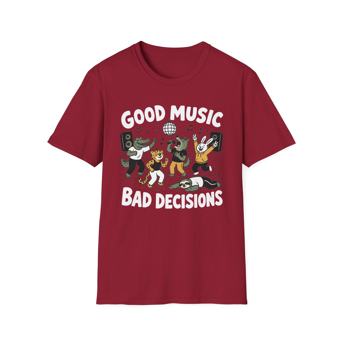 Good Music, Bad Decisions Party Animal T‑Shirt