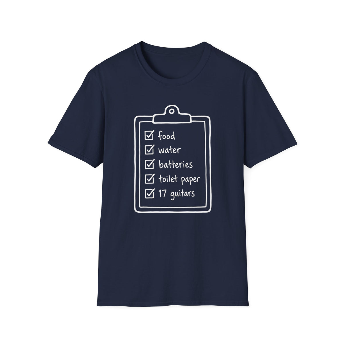 17 Guitars Checklist T-Shirt
