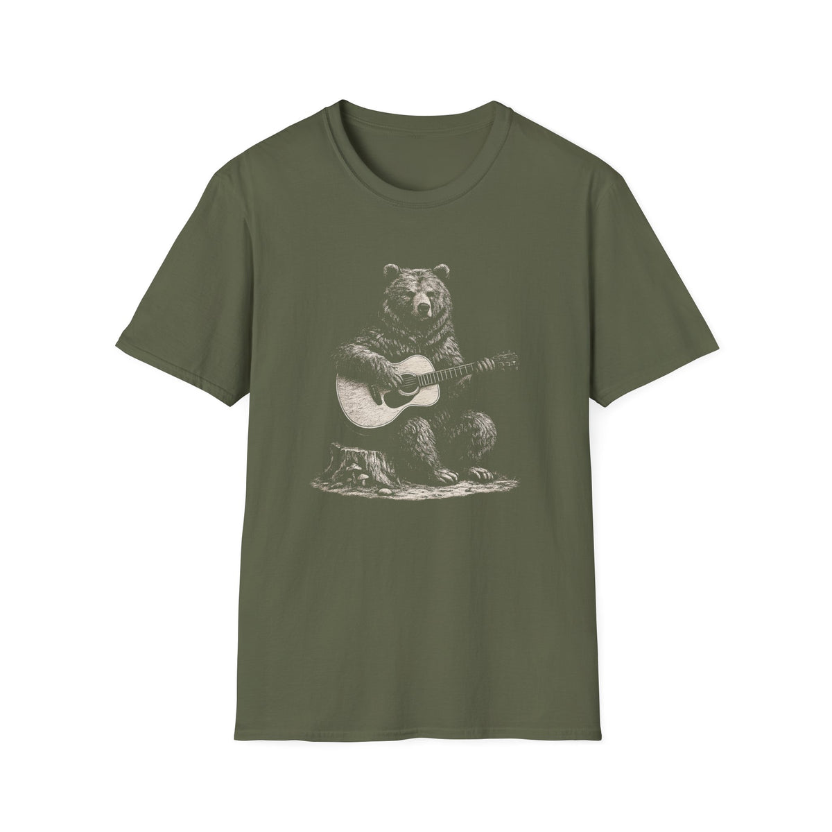 Bear Playing Guitar T‑Shirt