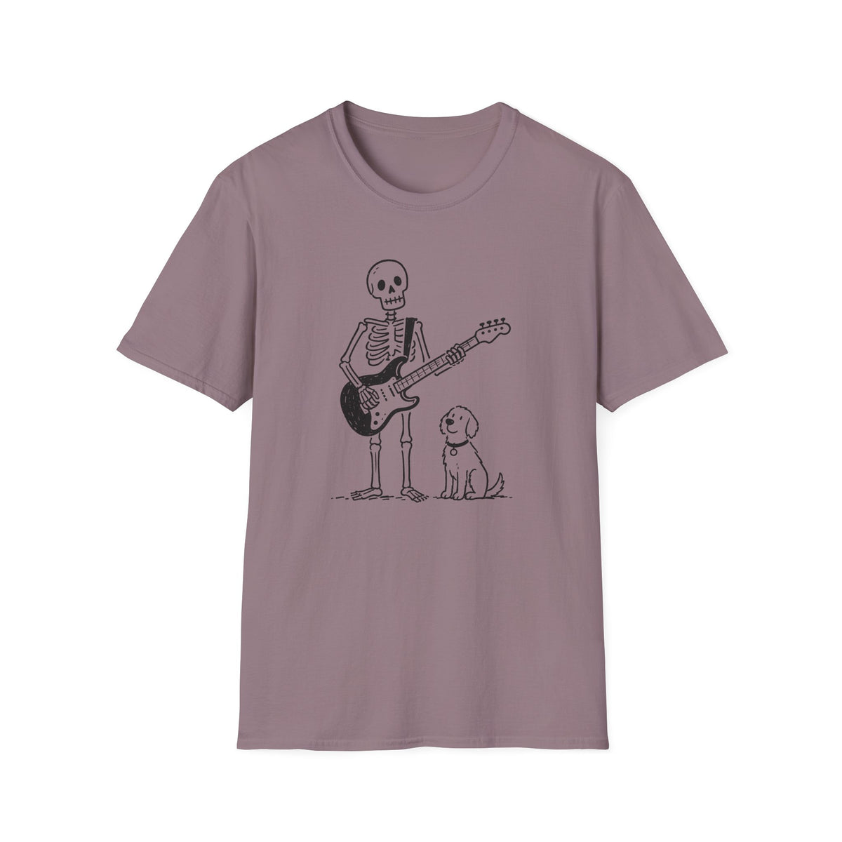Skeleton Guitarist & Dog T‑Shirt