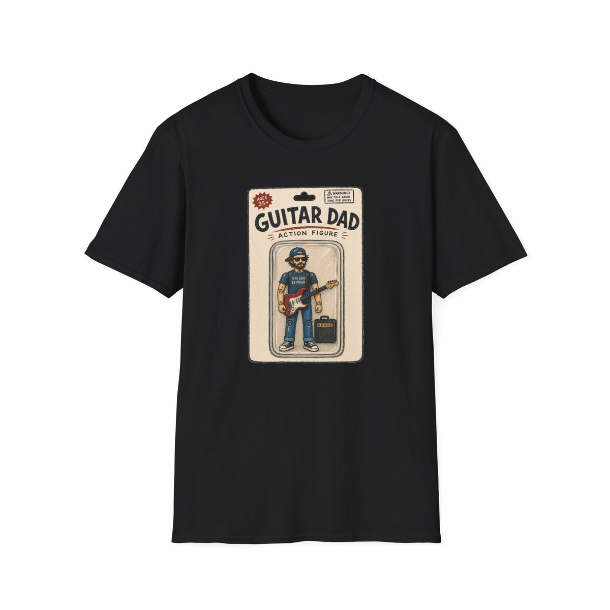 Guitar Dad Action Figure T-Shirt