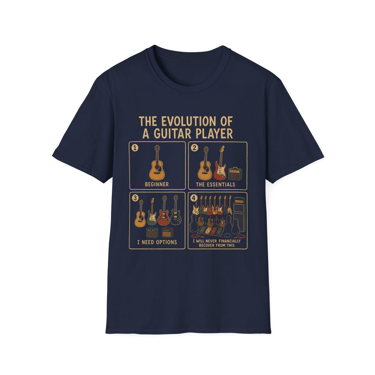 Guitar Player Evolution T‑Shirt