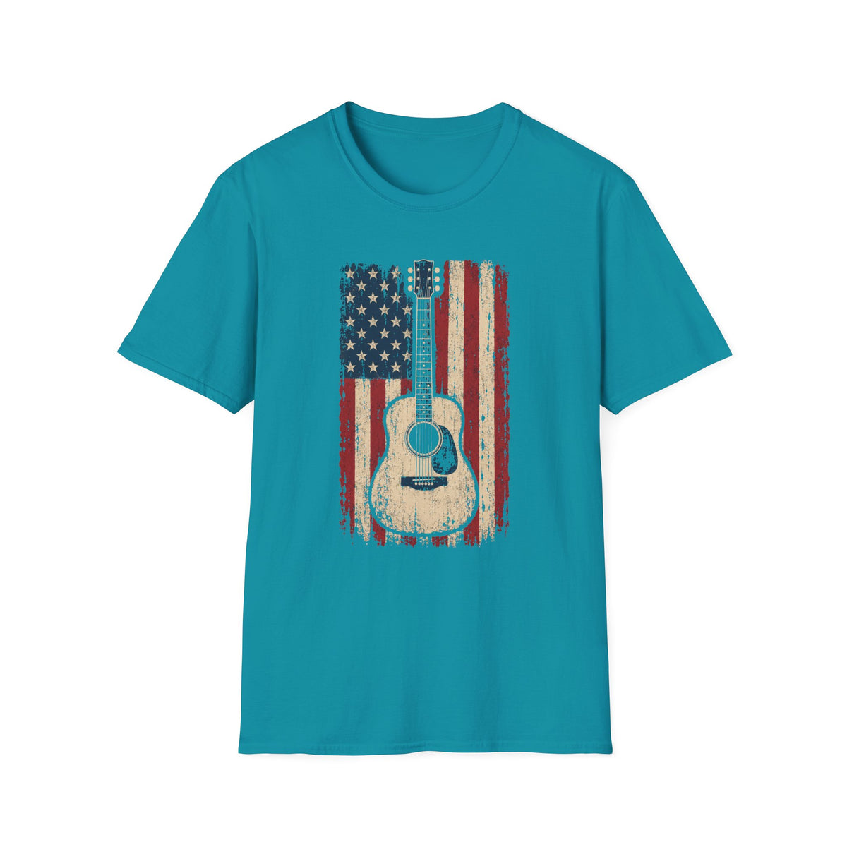 American Flag Guitar T-Shirt
