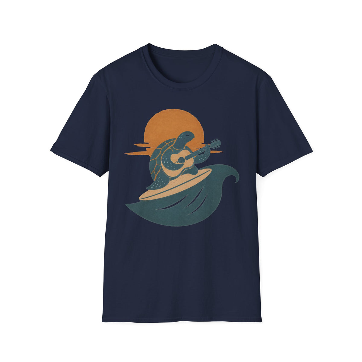 Surfing Turtle Guitar T-Shirt