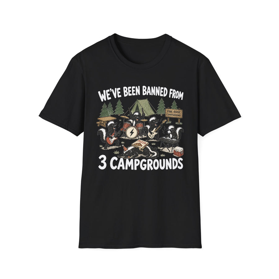 Camping Skunk Band T-Shirt